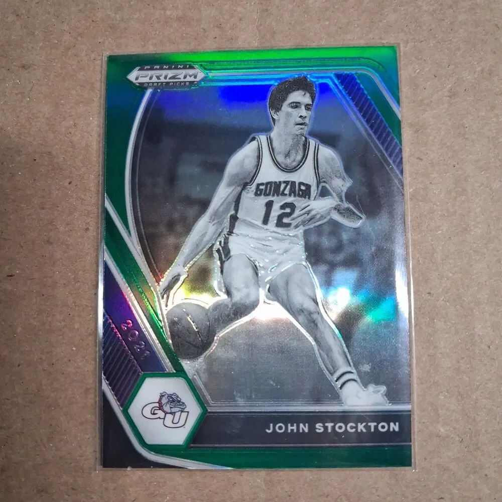 2021-22 Panini Prizm Draft Picks - John Stockton #87 Green Prizm